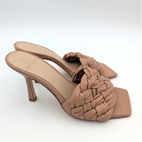 Marc Fisher LTD Draya Braided Heeled Sandal Women's Natural Size US6.5M EU37 - Picture 3 of 10